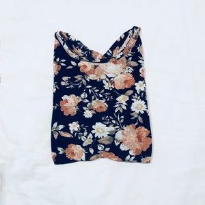 Open Back Floral T-shirt